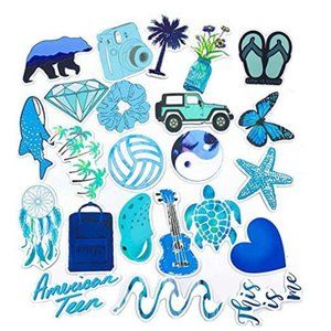 3/$30 VSCO Sticker Pack 25 Blue